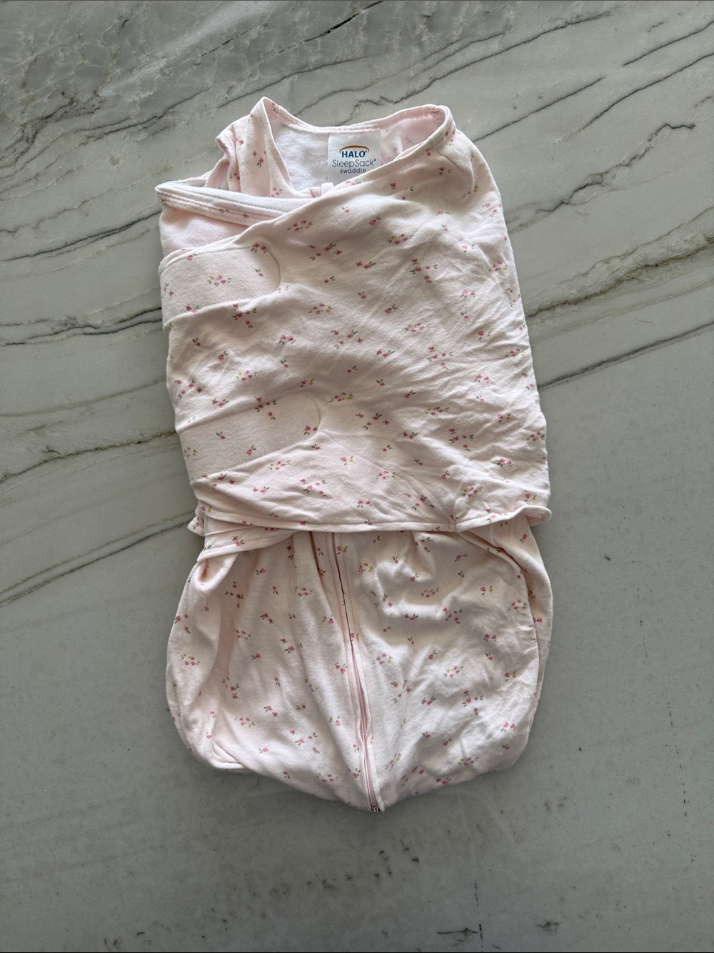 HALO Pink Floral Sleep Sack Swaddle for Newborn